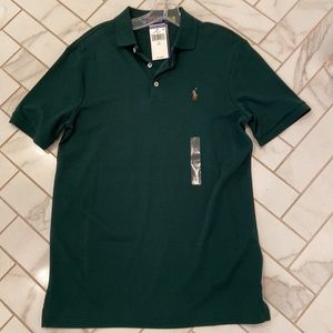Brand new (with tags) Hunter Green Polo Ralph Lauren polo shirt. Short sleeves.